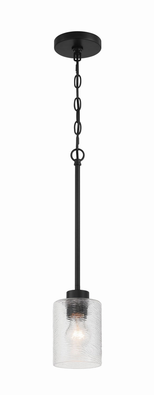 Lyndsey One Light Mini Pendant in Flat Black