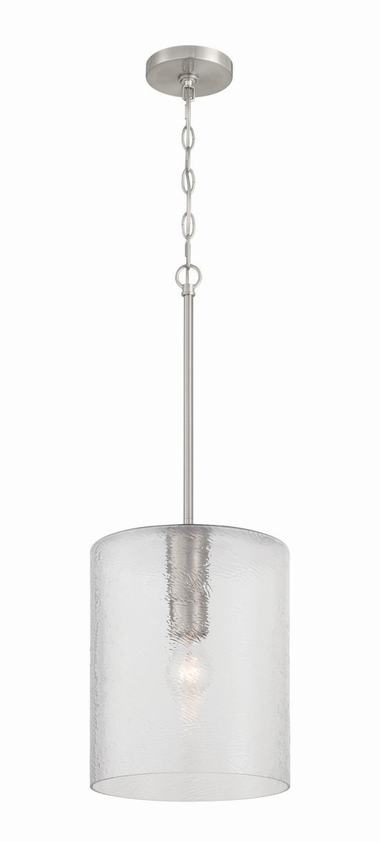 Lyndsey One Light Pendant in Brushed Polished Nickel