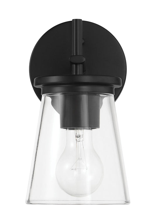 Connell One Light Wall Sconce in Flat Black