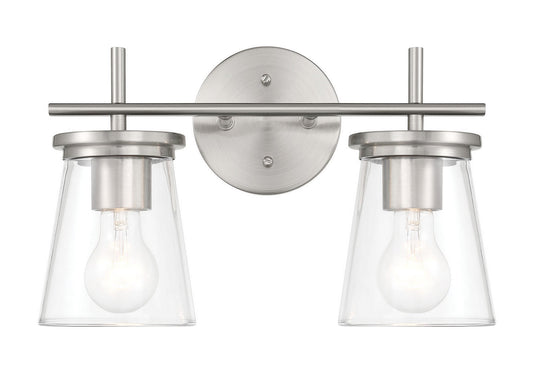 Connell Two Light Vanity in Brushed Polished Nickel