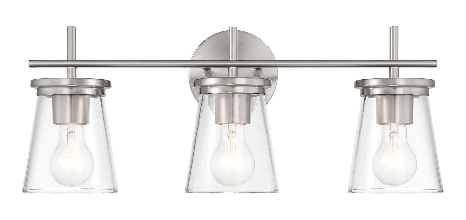 Craftmade - 60403-BNK - Three Light Vanity - Connell - Brushed Polished Nickel