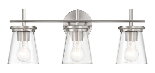 Connell Three Light Vanity in Brushed Polished Nickel