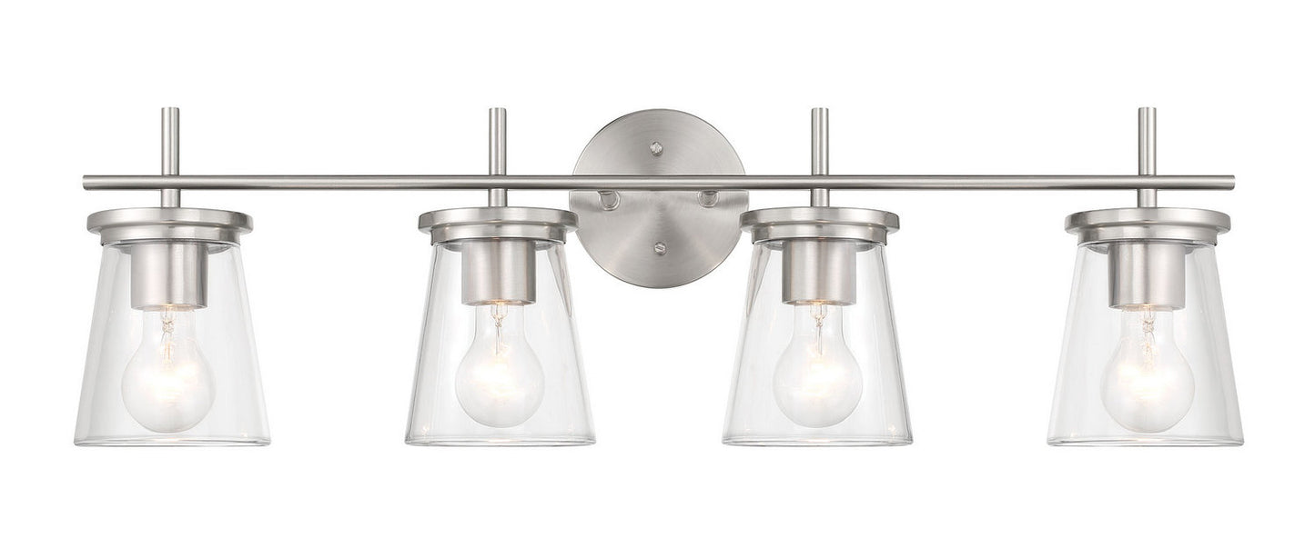 Craftmade - 60404-BNK - Four Light Vanity - Connell - Brushed Polished Nickel