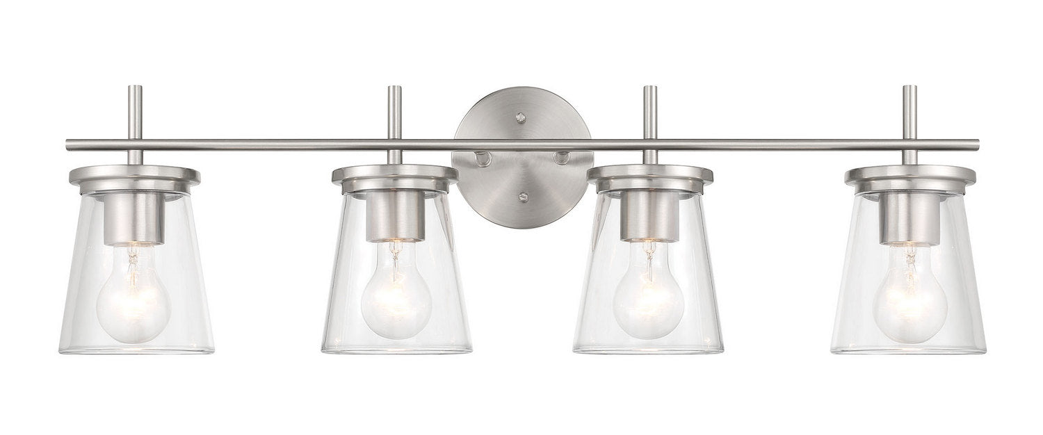 Craftmade - 60404-BNK - Four Light Vanity - Connell - Brushed Polished Nickel