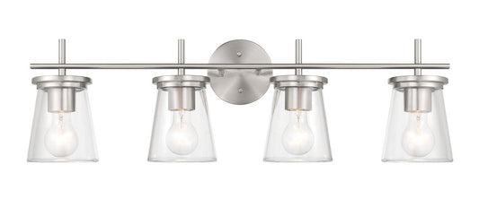 Connell Four Light Vanity in Brushed Polished Nickel