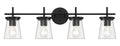 Craftmade - 60404-FB - Four Light Vanity - Connell - Flat Black