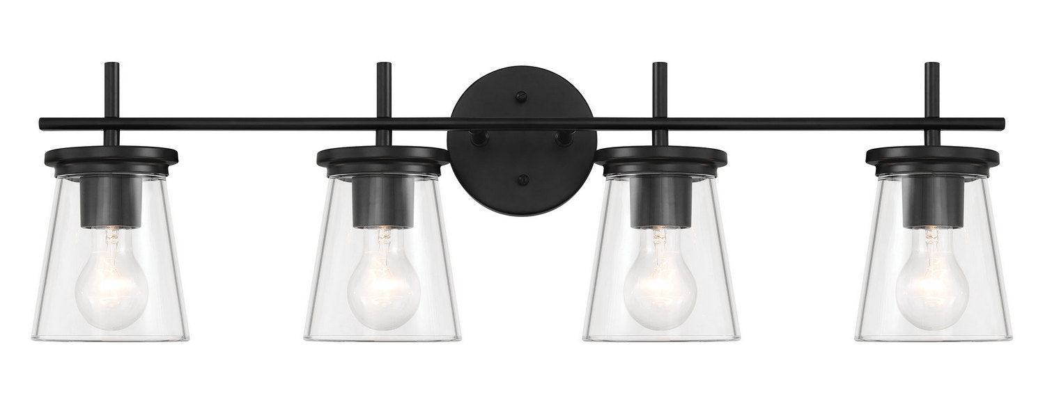Craftmade - 60404-FB - Four Light Vanity - Connell - Flat Black