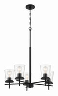 Craftmade - 60425-FB - Five Light Chandelier - Connell - Flat Black