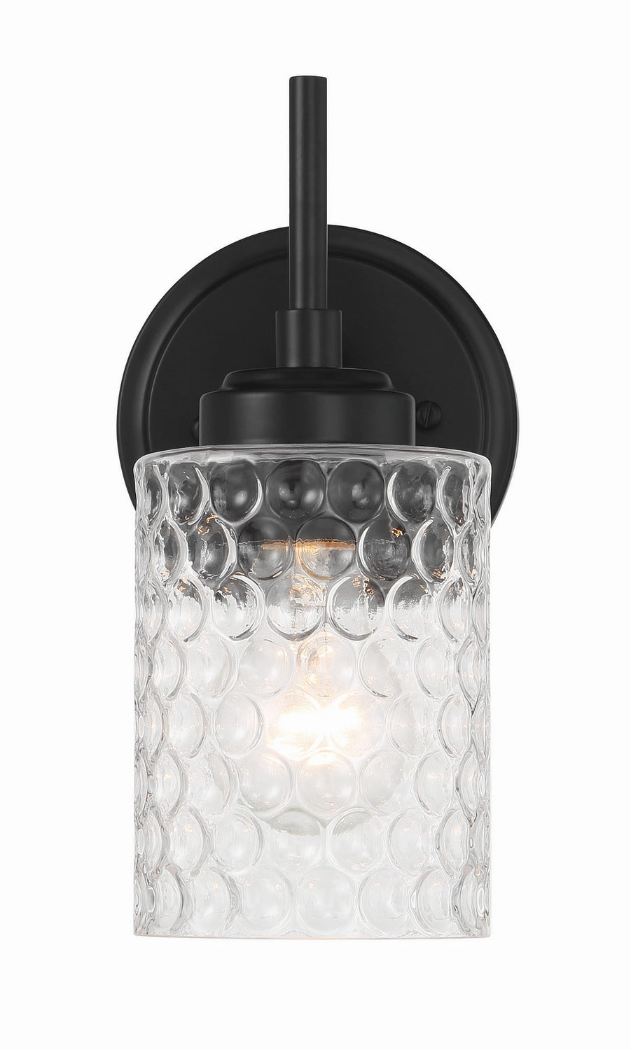 Claire One Light Wall Sconce in Flat Black