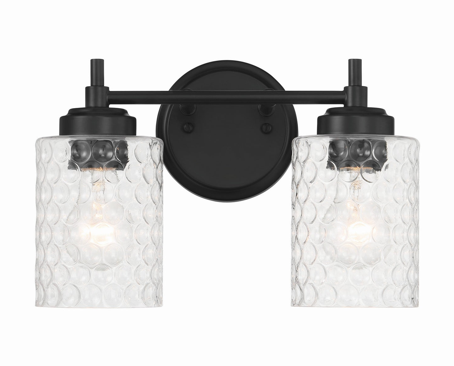 Claire Two Light Vanity in Flat Black
