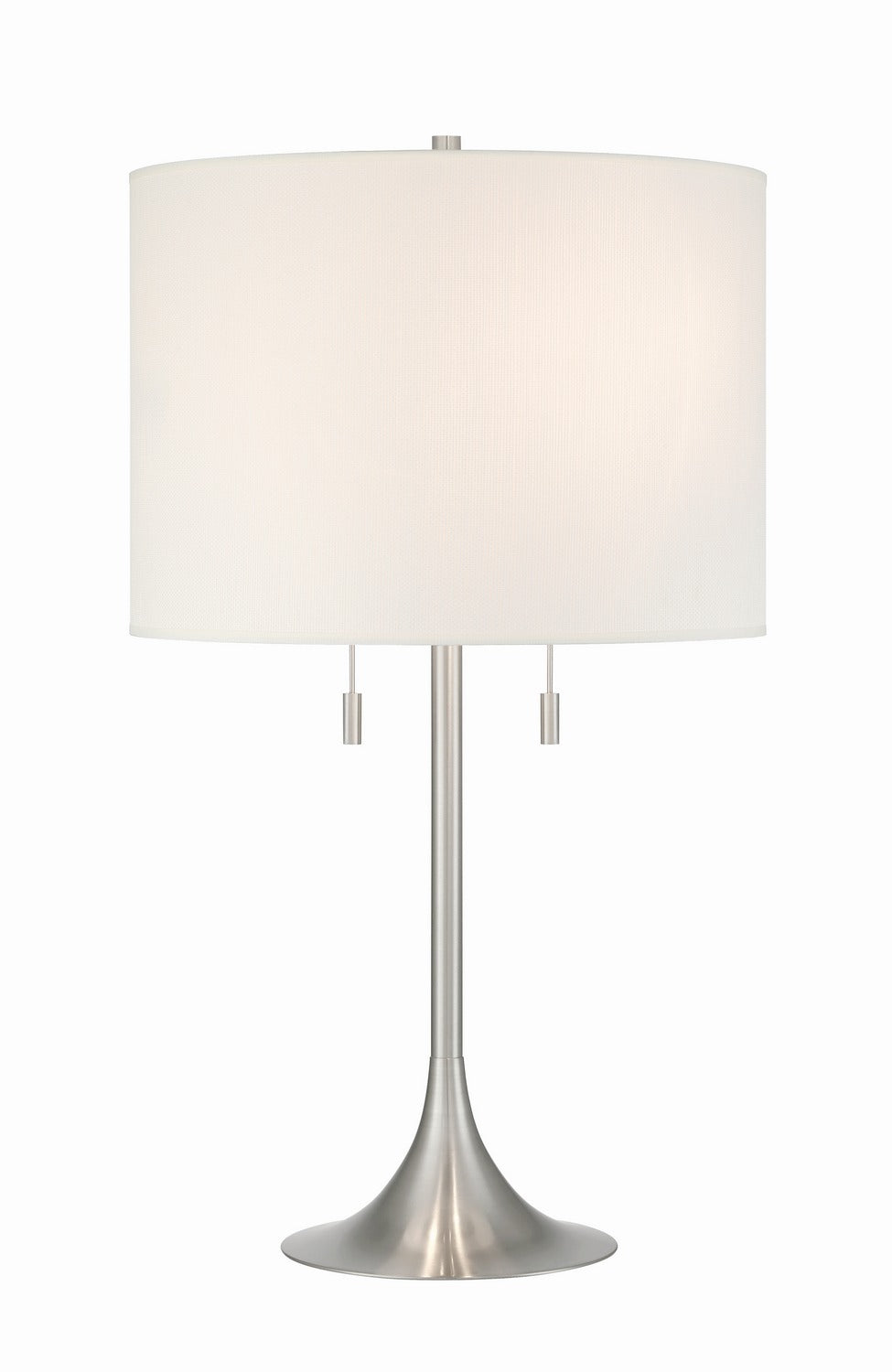 Neely Two Light Table Lamp in Brushed Polished Nickel