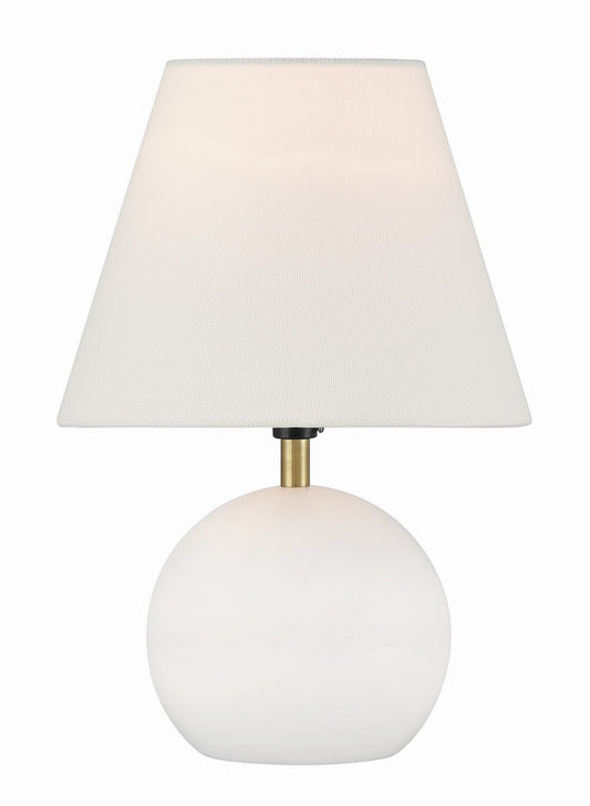 Craftmade - 87012WSB-T - One Light Table Lamp - Olive - White/Satin Brass