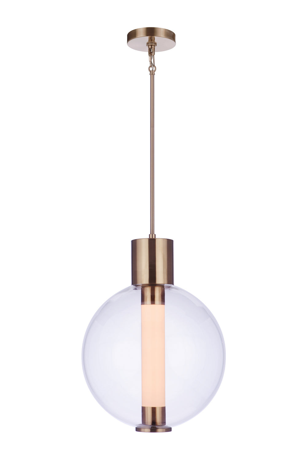 Watson LED Pendant in Satin Brass