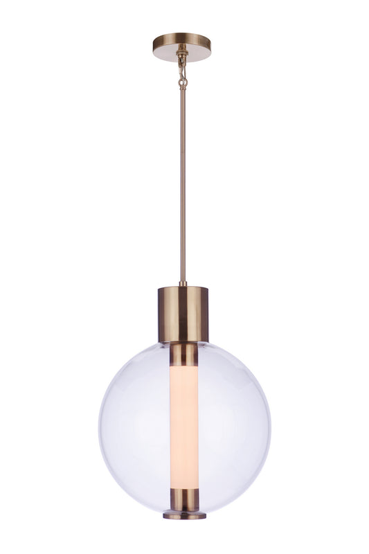 Watson LED Pendant in Satin Brass