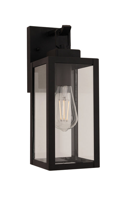 Marin One Light Outdoor Lantern in Textured Black