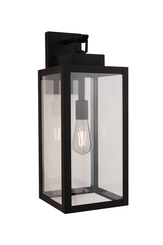 Marin One Light Outdoor Lantern in Textured Black