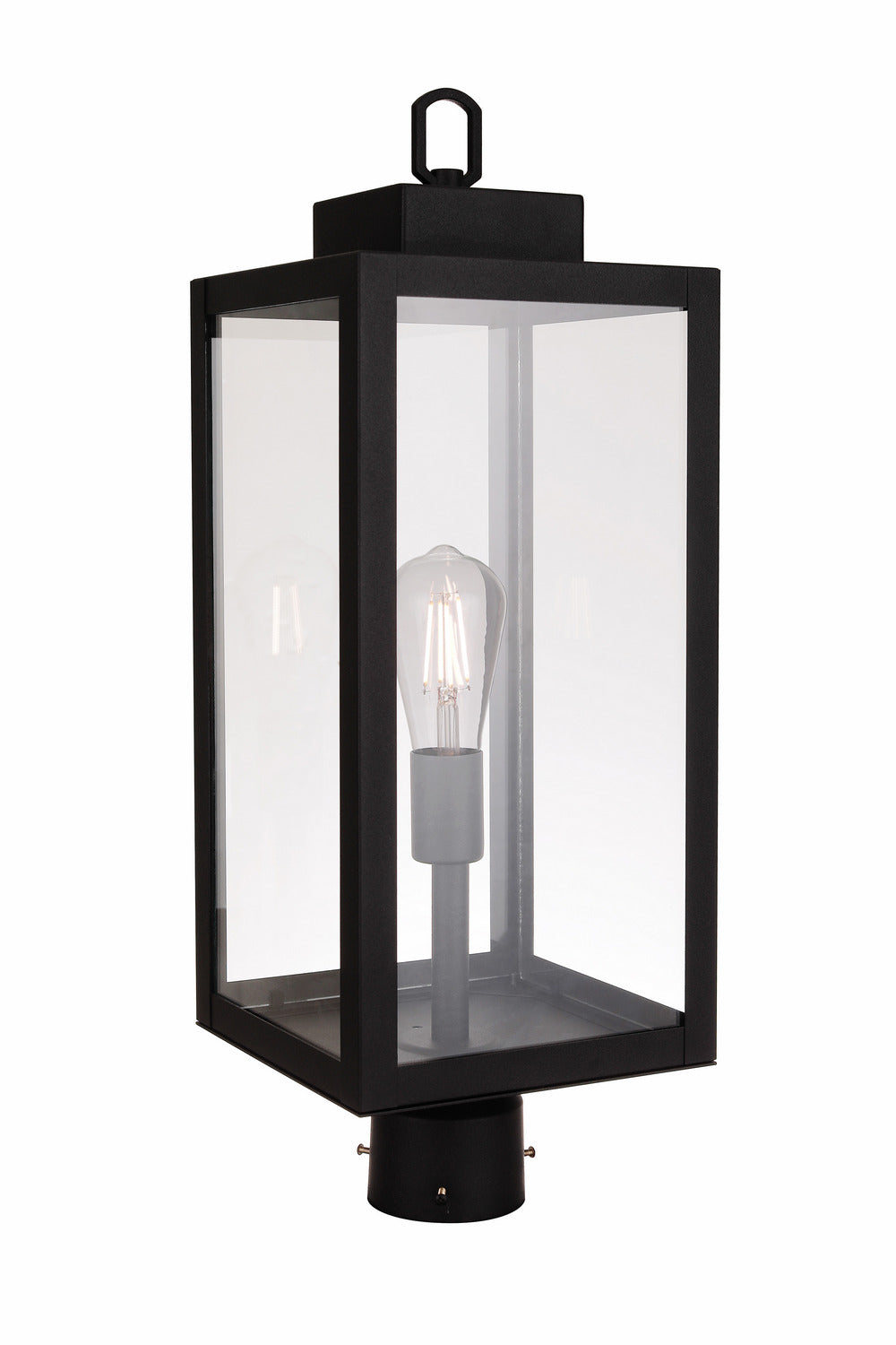Marin One Light Outdoor Post Mount in Textured Black