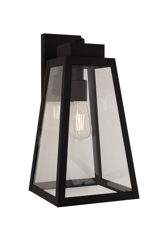 Sorano One Light Outdoor Lantern in Textured Black