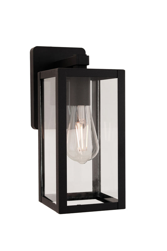 Harris One Light Outdoor Lantern in Textured Black