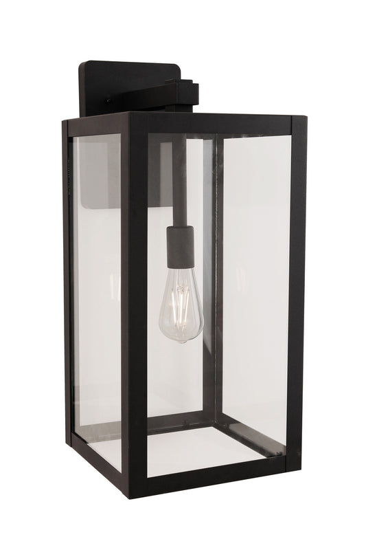Harris One Light Outdoor Lantern in Textured Black