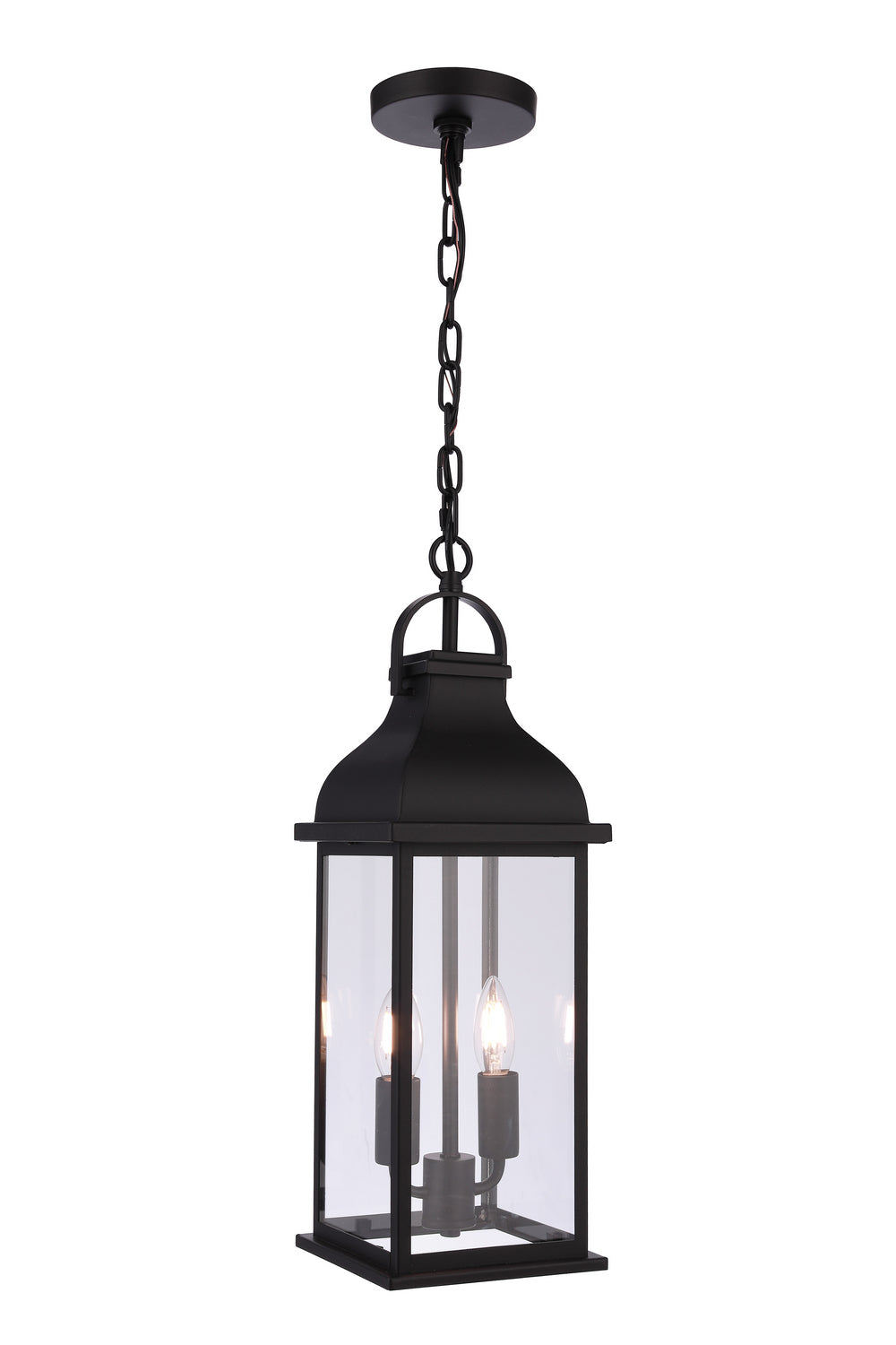 Bent Tree Two Light Outdoor Pendant in Midnight