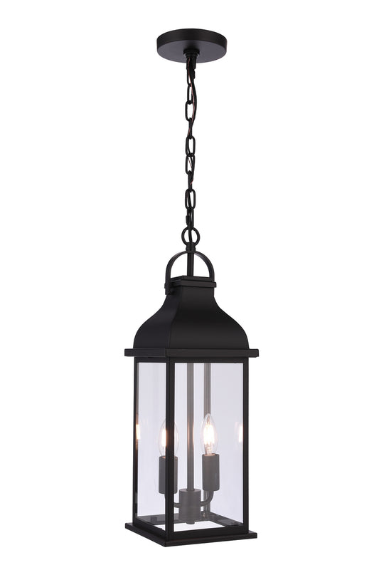Bent Tree Two Light Outdoor Pendant in Midnight