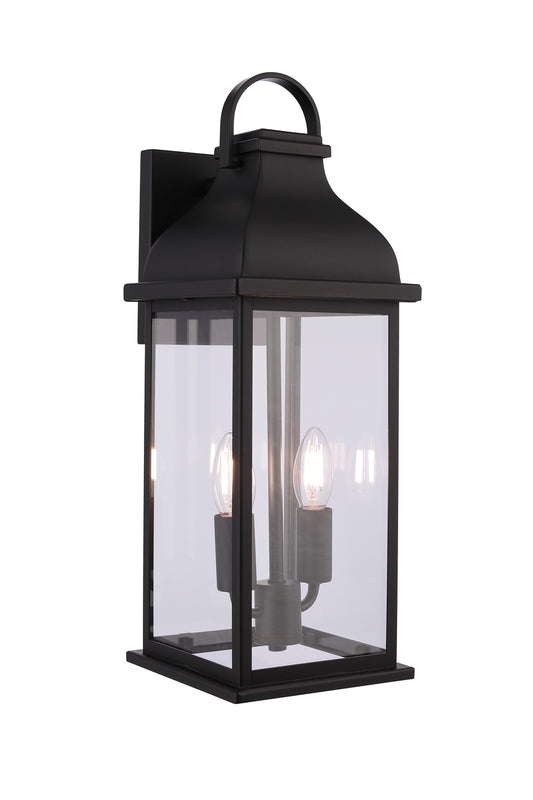 Bent Tree Two Light Outdoor Wall Lantern in Midnight
