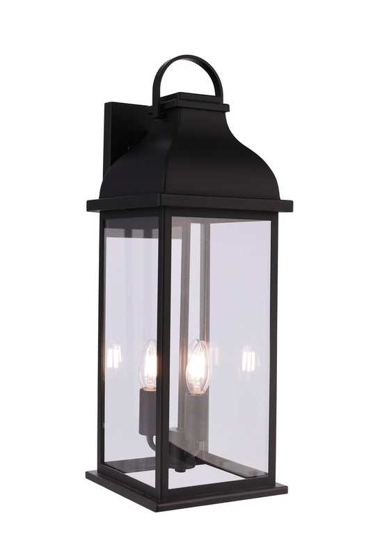 Bent Tree Three Light Outdoor Wall Lantern in Midnight