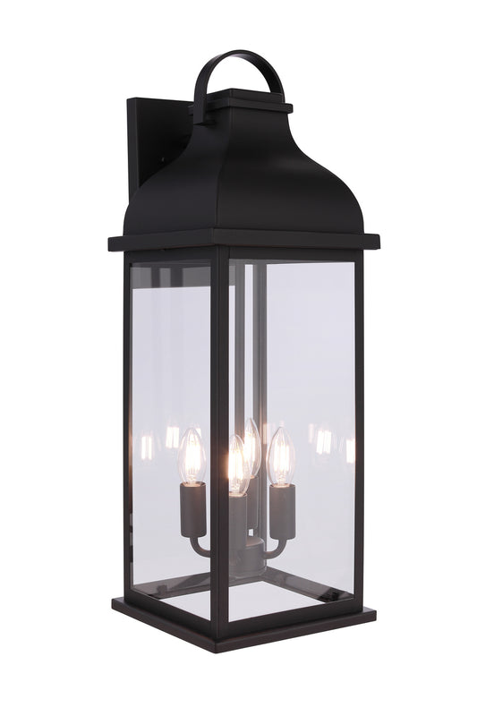 Bent Tree Four Light Outdoor Wall Lantern in Midnight