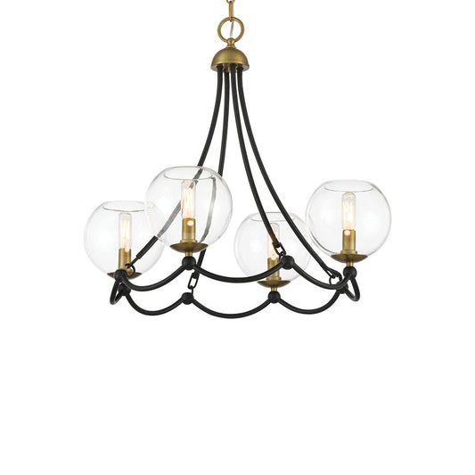 Kearney Park Four Light Chandelier in Coal