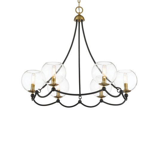 Kearney Park Six Light Chandelier in Coal