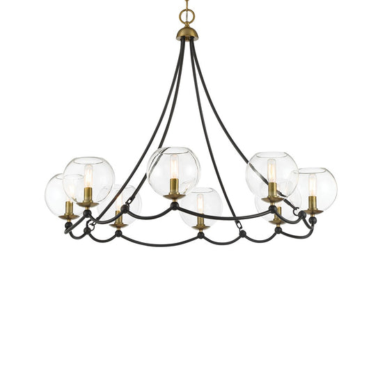 Kearney Park Eight Light Chandelier in Coal