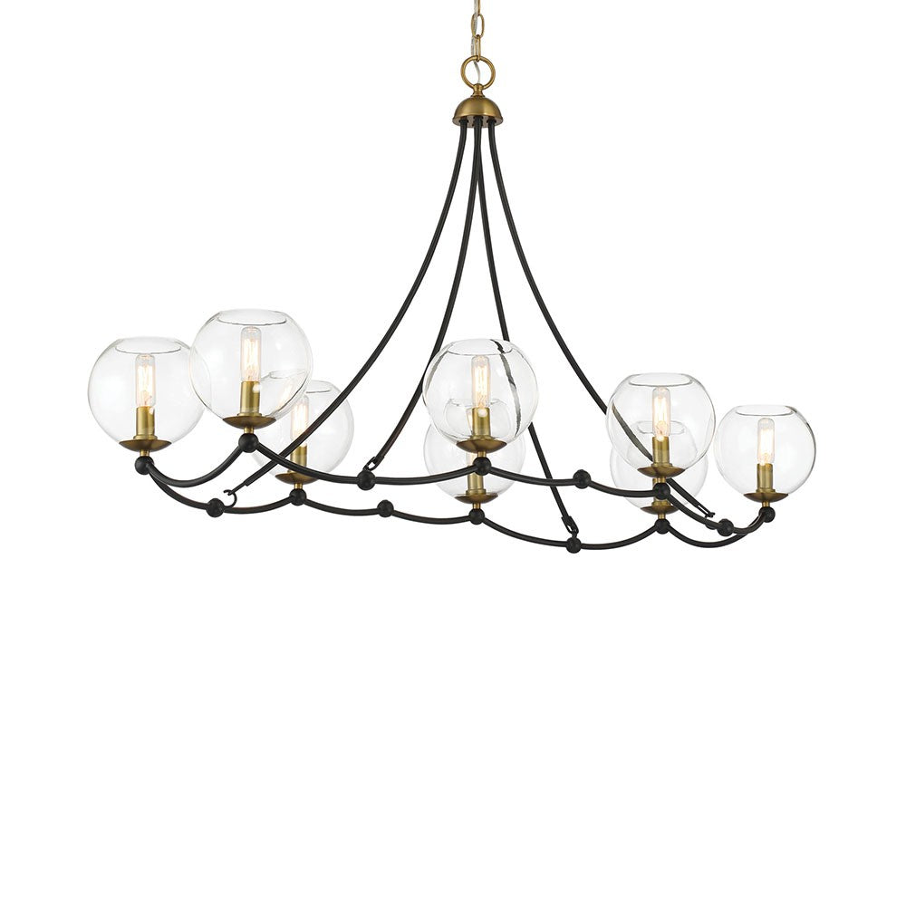 Kearney Park Eight Light Island Pendant in Coal