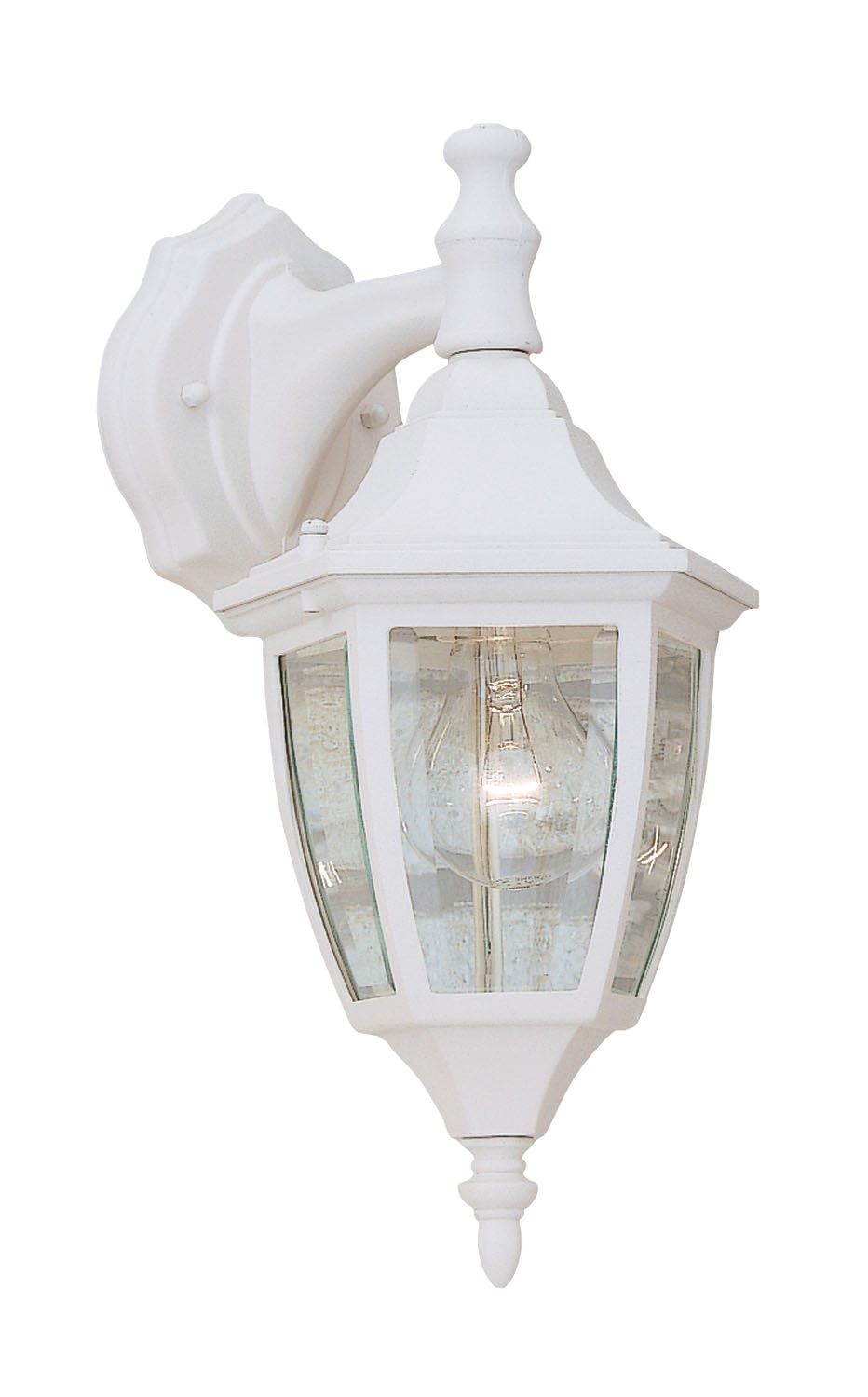 Builder Cast Aluminum One Light Wall Lantern in White