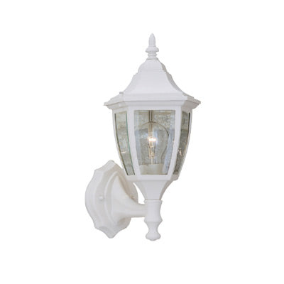 Builder Cast Aluminum One Light Wall Lantern in White