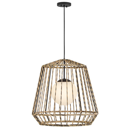 Arlen LED Hanging Lantern in Black