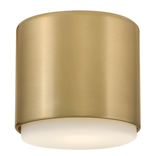 Cedric LED Flush Mount in Lacquered Brass