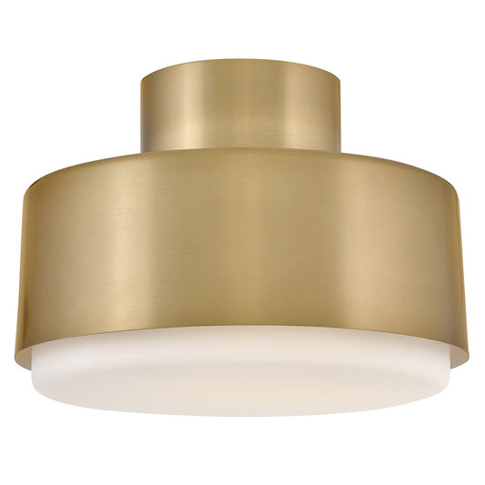 Cedric LED Semi-Flush Mount in Lacquered Brass