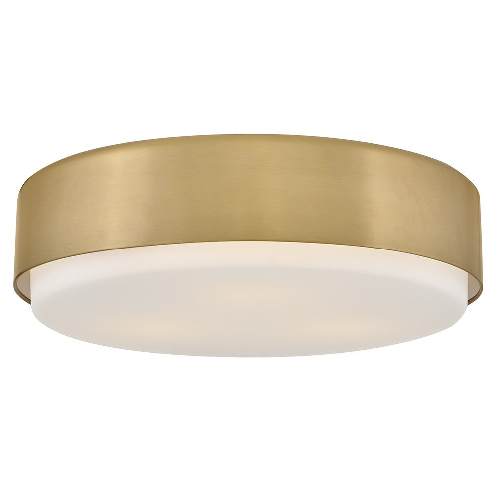 Cedric LED Flush Mount in Lacquered Brass