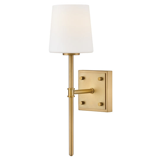 Saunders LED Wall Sconce in Lacquered Brass