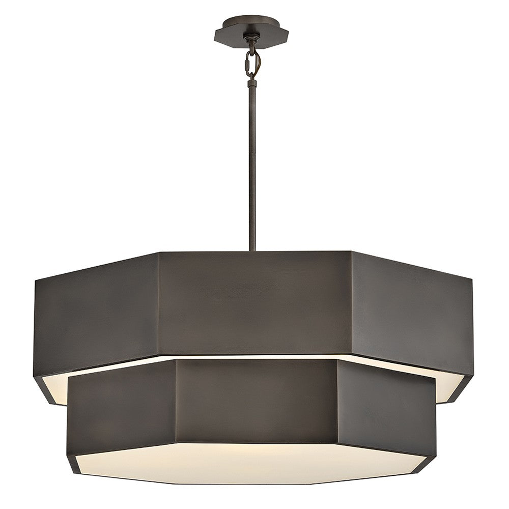 Facet LED Chandelier in Black Oxide