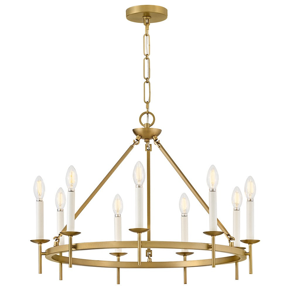 Copley LED Chandelier in Lacquered Brass
