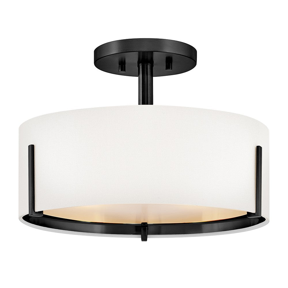 Halle LED Semi-Flush Mount in Black