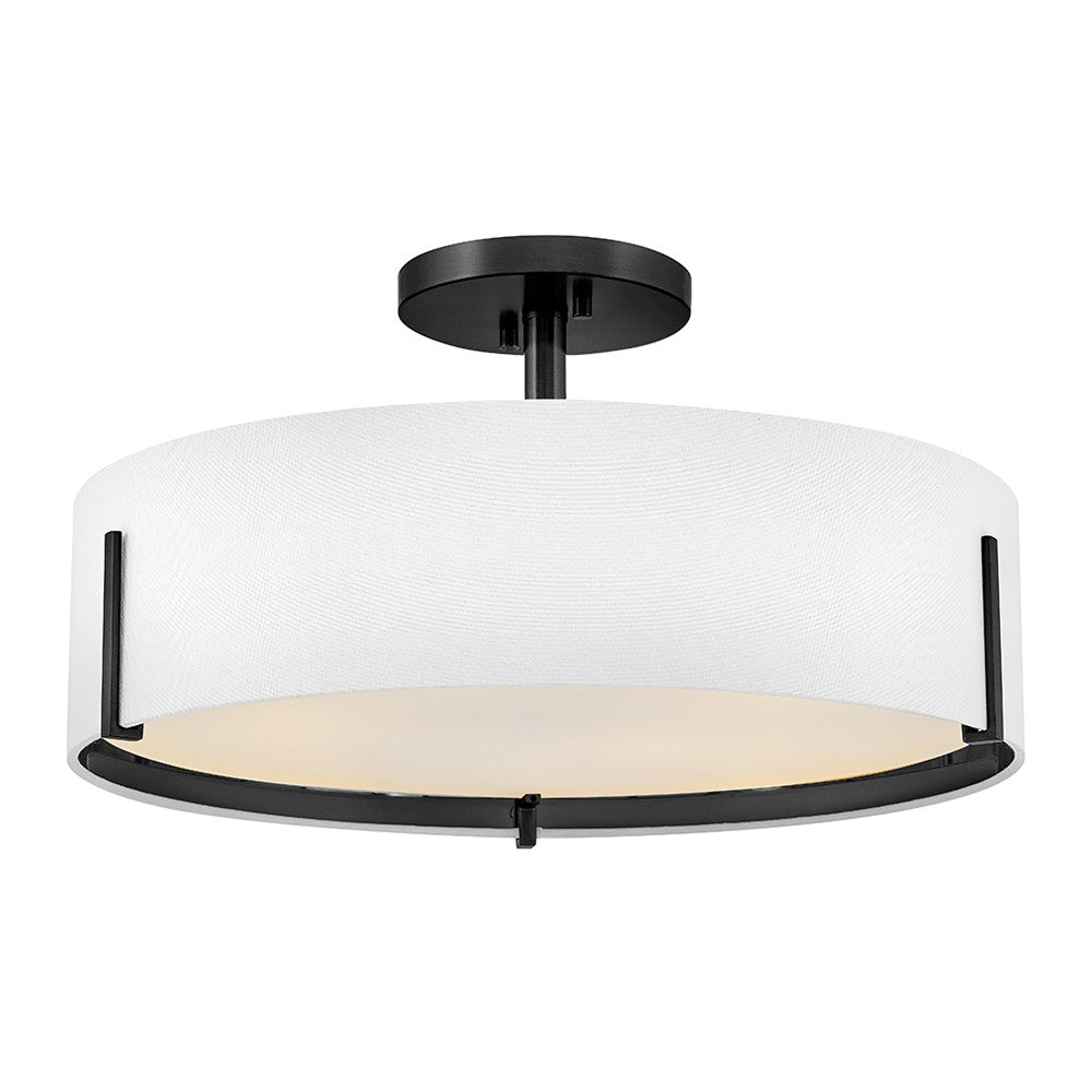Halle LED Semi-Flush Mount in Black