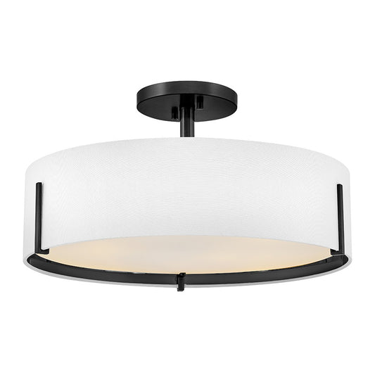 Halle LED Semi-Flush Mount in Black
