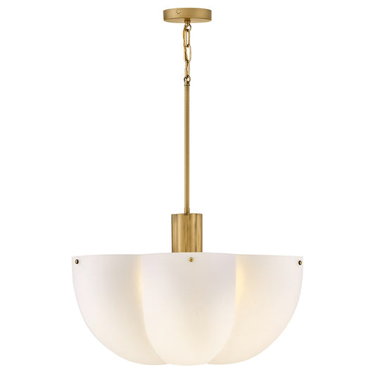 Becca LED Chandelier in Heritage Brass