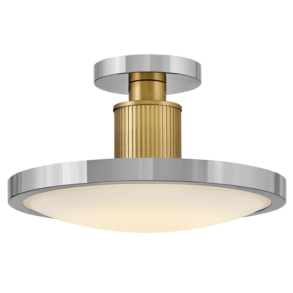Kieran LED Semi-Flush Mount in Polished Nickel