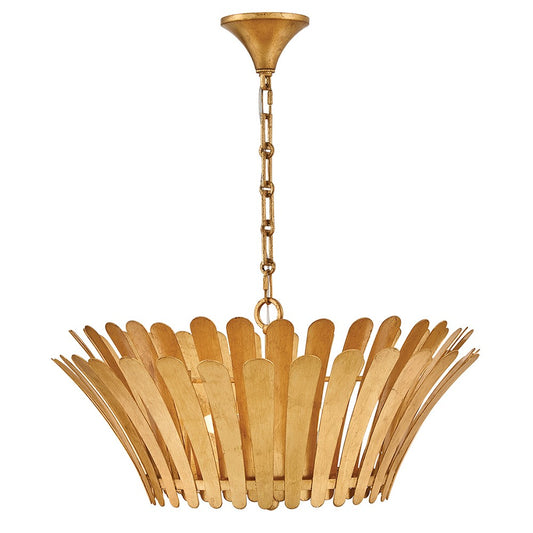 Reina LED Chandelier in Distressed Brass