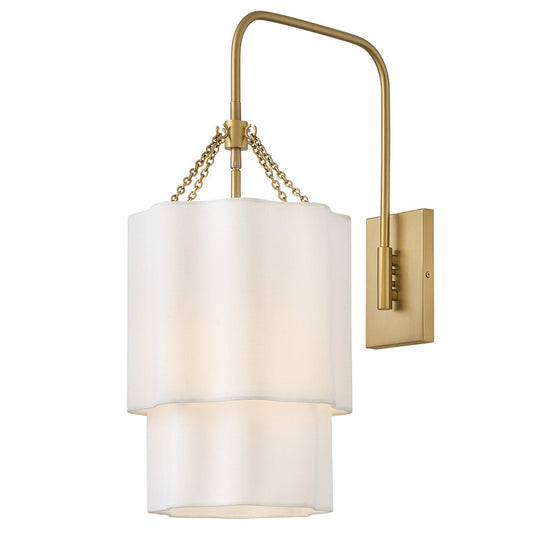 Gwen LED Wall Sconce in Lacquered Brass
