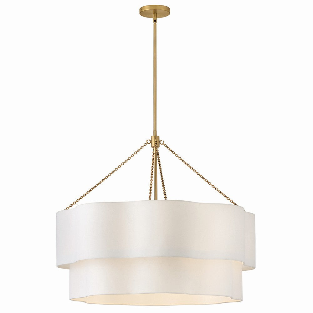 Gwen LED Chandelier in Lacquered Brass